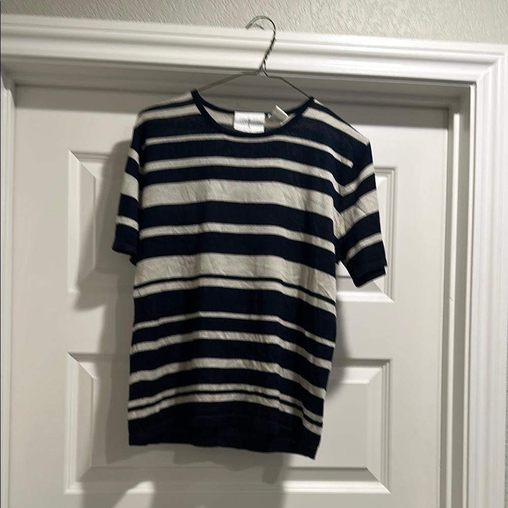 Striped Navy and Cream Shirt